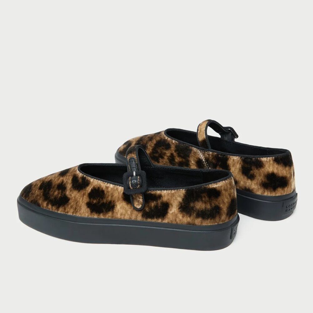 LOEFFLER RANDALL COOPER LEOPARD VELVET MARY JANE SNEAKER